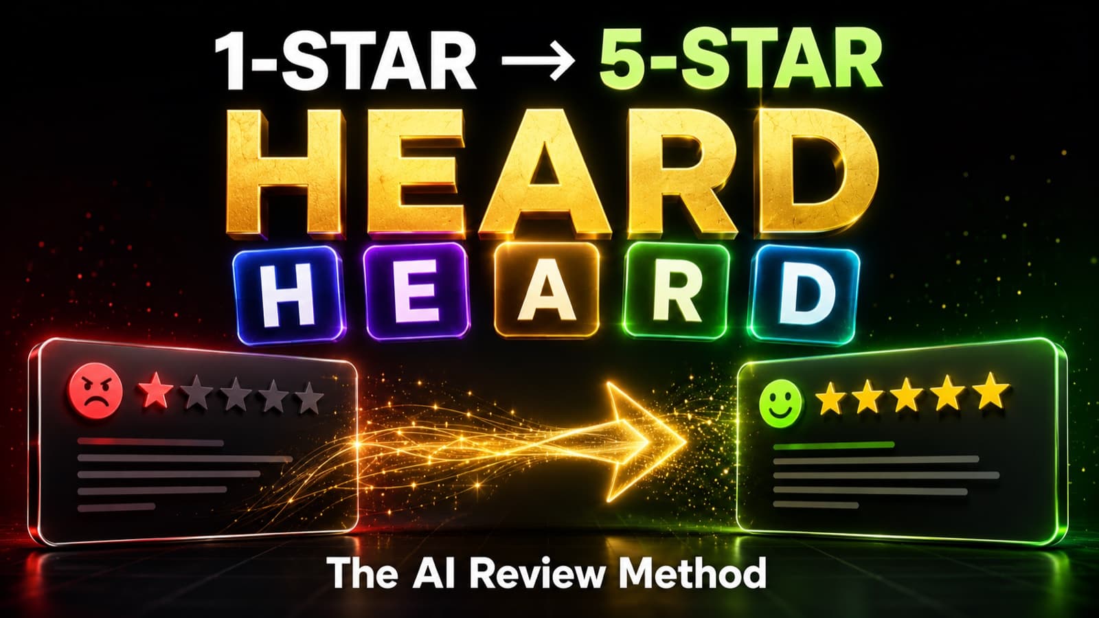 The HEARD method: turning a 1-star review into a 5-star review with AI